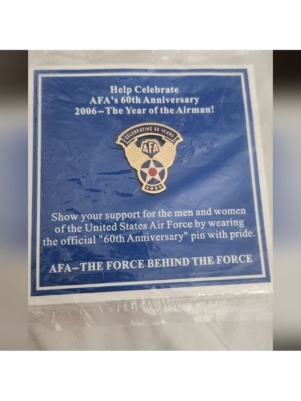 2006 AFA Air Force Association Celebrating 60 Years Lapel Pin~60th Anniversary